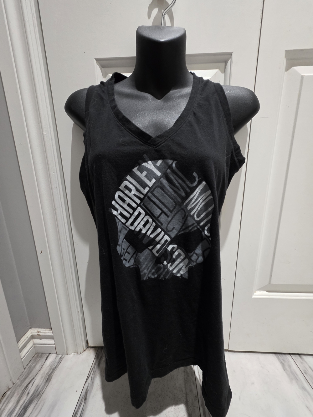 Harley-Davidson Black V-Neck Graphic Tank